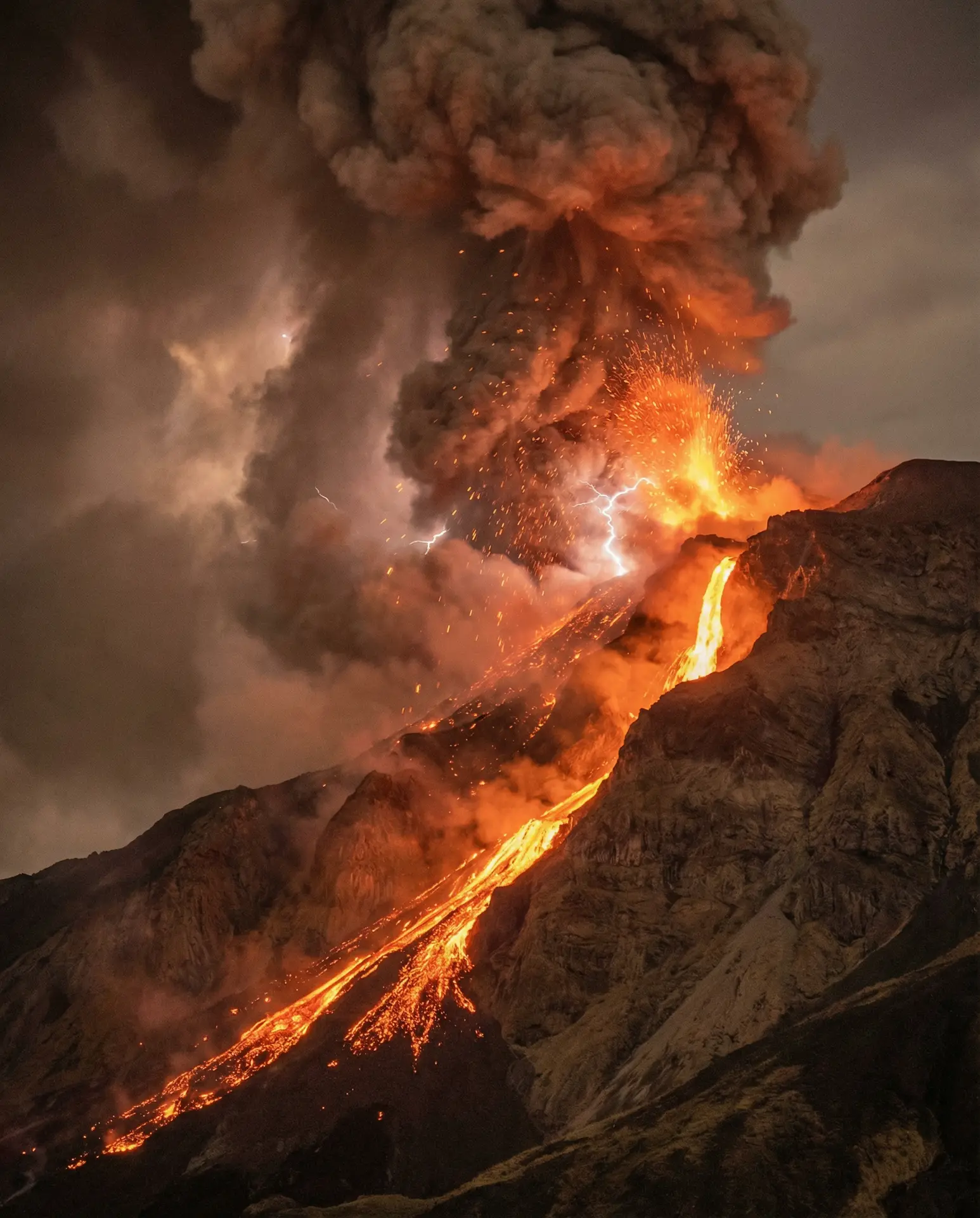 火山喷发壮观场景 - 网红黑料 自然奇观